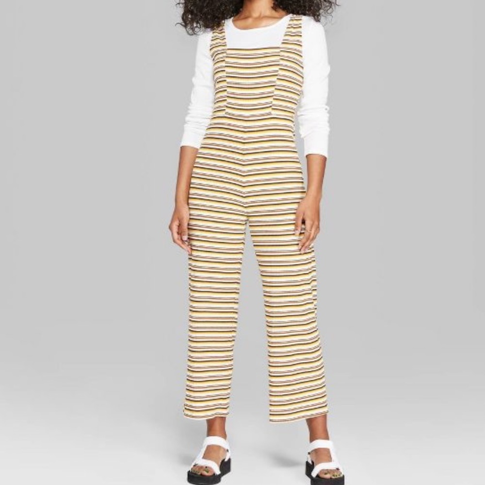 Wild fable striped jumpsuit